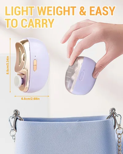 Miniatura 7 de Cortaúñas eléctrico, 2026 nuevo 3 en 1 automático con pulido, recortador de uñas automático con luz LED, 2 velocidades, recargable por USB