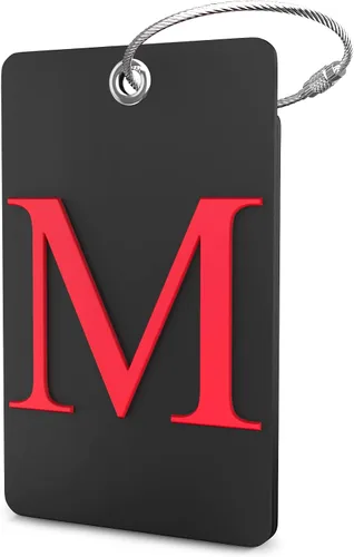 Miniatura 55 de Shacke Etiquetas iniciales sin privacidad para maleta y equipaje con bucle de metal, Verde