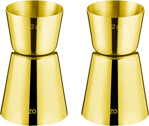 Miniatura 15 de Medidor para barman, Briout Jigger doble de cóctel japonés de primera calidad, acero inoxidable grado alimenticio 304, 2 OZ 1 OZ con mediciones