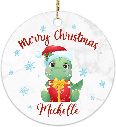 Miniatura 8 de Hyturtle Adorno de Navidad personalizado para amantes de las llamas, adorno de cerámica con nombre personalizado de llama, regalos lindos