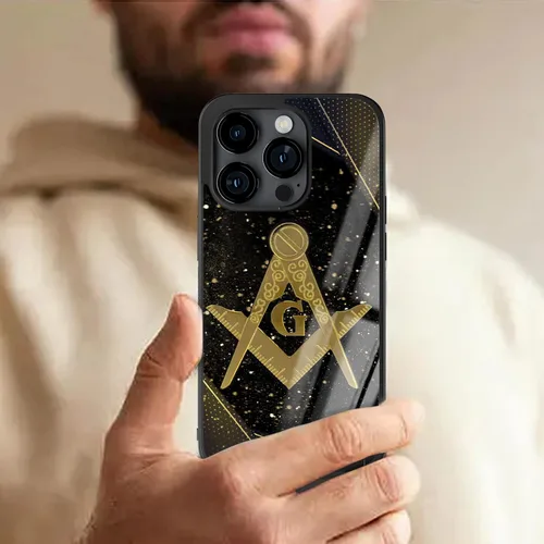 Miniatura 6 de Regalos de mampostería gratis para hombres, fundas hipster iPhone 11 12 13 14 Pro Max Plus Mini Xr Xs, Samsung Galaxy A03 A13 A53 A73 Note S Z Oro
