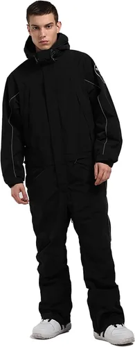 Miniatura 5 de GSOU SNOW Traje de esquí de una pieza impermeable a prueba de viento, traje de nieve aislado para deportes de nieve para hombres y mujeres
