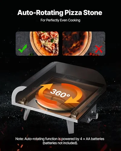 Miniatura 4 de VEVOR Horno de Pizza de Propano para Exteriores, Hornos de Pizza de Gas Propano de Rotación Automática de 12 pulgadas, Cocinador de Pizza Portátil