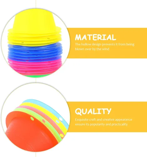 Miniatura 4 de Mini Conos de Agilidad Rodillo - Cono de patinaje: Slalom Conos 25pcs Roller Marker Cups Conos de tráfico de plástico Conos de disco Marcadores