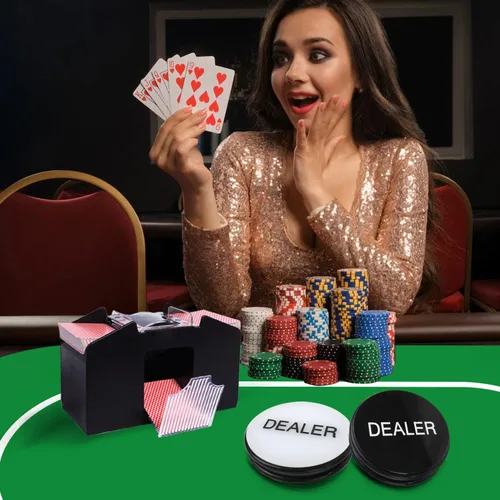 Miniatura 6 de GSE Games & Sports Expert Botón de crupier acrílico de 3 pulgadas, botón de póquer de grado casino para juegos de cartas de juego, Texas Hold'em
