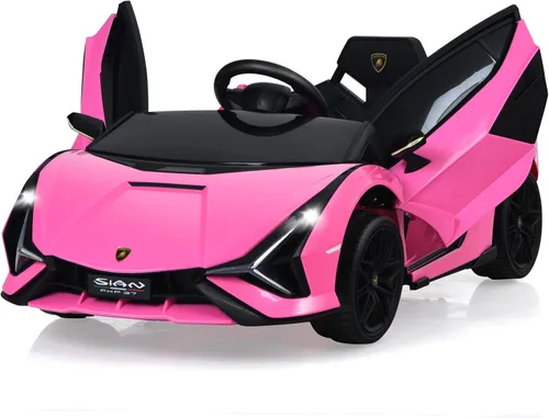 Miniatura 10 de INFANS Lamborghini Sian - Auto de paseo para niños con licencia de 12 V, con control remoto para padres, suspensión de resorte, reproductor de MP3