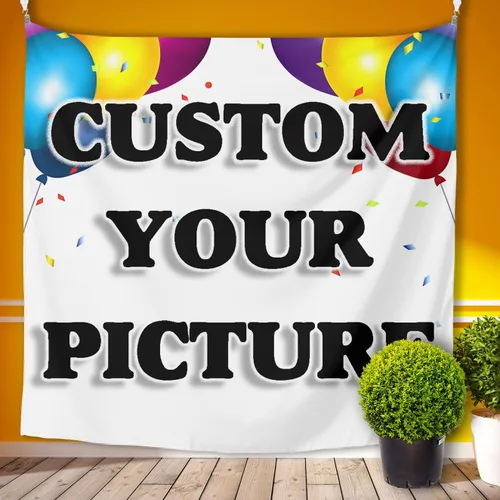 Miniatura 6 de Tapiz personalizado con foto, regalos personalizados de Navidad, cumpleaños, tapiz personalizado para colgar en la pared, telón de fondo