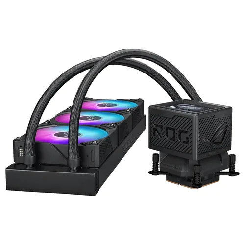 Miniatura 18 de ASUS ROG Ryujin III 360 ARGB Enfriador de CPU líquido todo en uno con radiador de 360 mm. Bomba Asetek de 8ª generación, 3 ventiladores ARGB