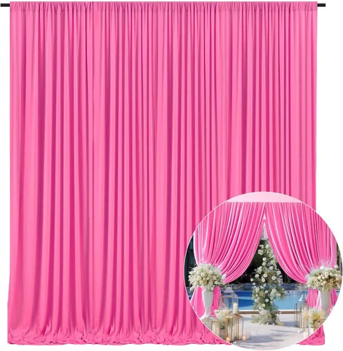 Miniatura 24 de Cortina de fondo negra de 10 x 7 pies para fiesta, cortinas de fondo para sesión de fotos, cumpleaños, boda, Halloween, Navidad, aniversario