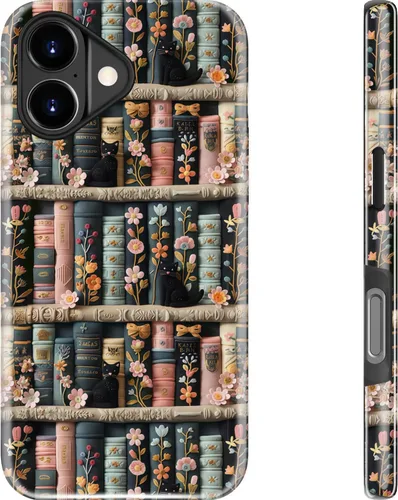 Miniatura 53 de Goodon para iPhone 17 Pro, Funda Estética de Gato Negro y Niña Naranja, Compatible con Magsafe, Funda Protectora Retro Única y Moderna de Silicona