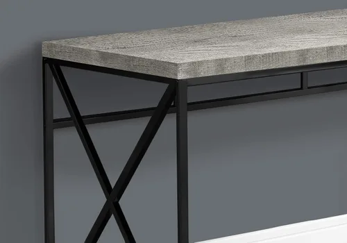 Miniatura 4 de Monarch Specialties, Madera Metal, gris Aspecto de madera recuperada gris/metal negro