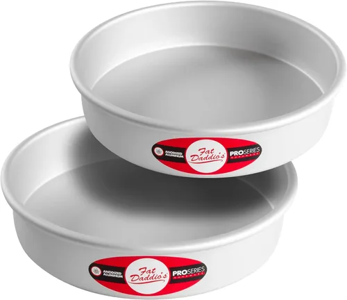 Miniatura 69 de Fat Daddio's PRD-1BOX Moldes Redondos para Pastel Mini Tier de Aluminio Anodizado para Una Caja de Mezcla, Juego de 3, Plateado