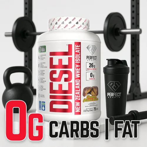 Miniatura 4 de PERFECT SPORTS Diesel 100% Proteína aislada de suero de Nueva Zelanda Endulzada con Stevia, sin ingredientes artificiales, Keto 0 g