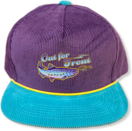 Miniatura 49 de ThatsRad Out for Trout Corduroy Snapback Sombrero Gorra Pesca con Mosca Pescador