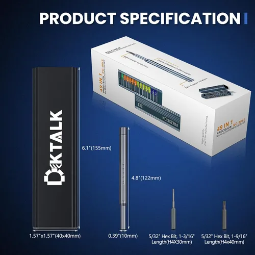 Miniatura 4 de Kit de herramientas de reparación electrónica 49 en 1 con puntas magnéticas S2, destornillador de precisión, puntas extendidas, pinzas, herramienta