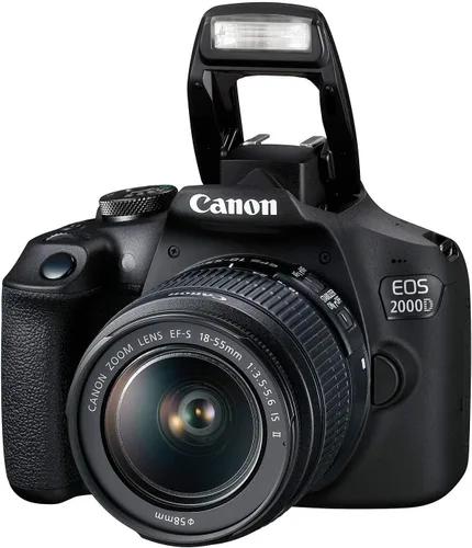 Miniatura 2 de Canon Cámara DSLR EOS 2000D con lente II de 0.709-2.165 in y paquete de inicio: tarjeta de memoria SDHC SD Ultra de 32 GB + estuche de transporte