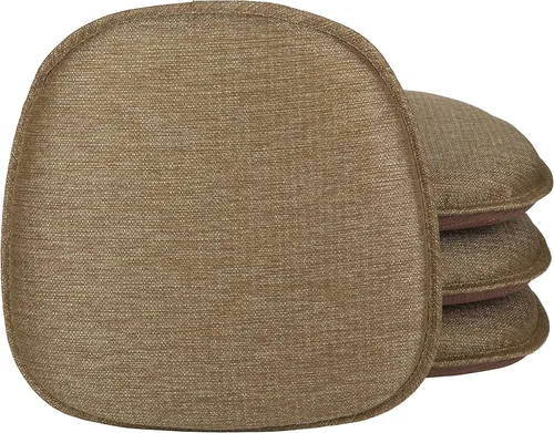Klear Vu Gripper - Cojín antideslizante para silla, moderno de mediados de siglo, ensamblado en Estados Unidos, relleno extragrueso, tela de Dorado