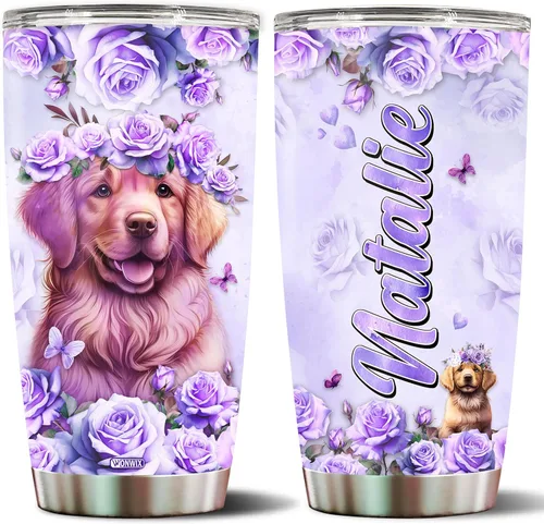 Miniatura 15 de Regalos personalizados de Beagle para mujeres, esposa, hija, mamá, niña, vaso de acero inoxidable aislado de 20 onzas, taza de viaje, taza de café