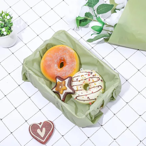 Miniatura 4 de Whaline 100 hojas de papel de seda verde salvia a granel, papel de regalo verde sauce, papel de regalo para manualidades, papel de seda verde