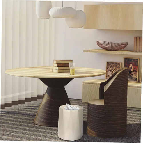Miniatura 9 de Cabilock Bote de basura de diseño moderno para la oficina en casa, versátil, simple, elegante, para sala de estar, dormitorio, baño, cocina, compacto