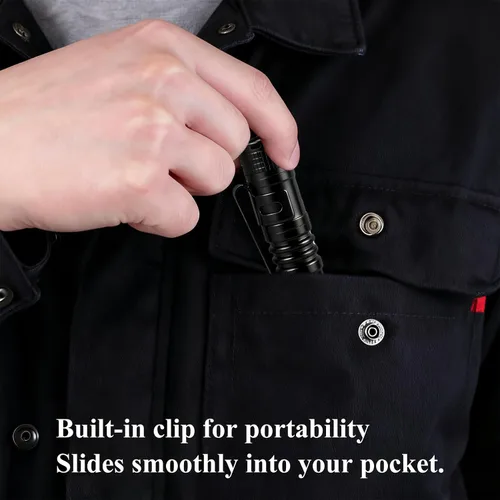 Miniatura 6 de Mini linterna, paquete de 3 linternas de bolsillo, linternas de luz para bolígrafo pequeño con clip, linternas portátiles con batería AAA, ideales