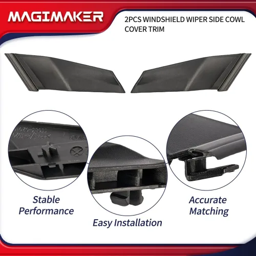 Miniatura 6 de 2 piezas de cubierta lateral del limpiaparabrisas 55084-02250 55083-02010 compatible con Toyota Corolla 2014 2015 2016 2017 2018 2019 lado izquierdo