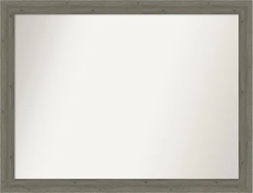 Miniatura 246 de Amanti Art Espejo de pared personalizado no biselado (24.5 x 24.5 pulgadas), marco gris marrón alta, varios tamaños personalizados, espejo de baño