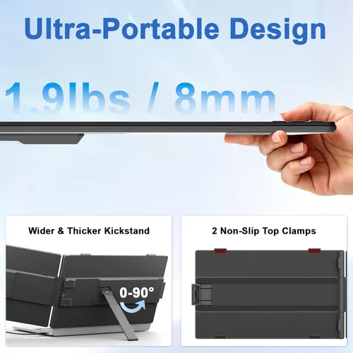 Miniatura 4 de KEFEYA - Extensor de pantalla para laptop, 14" FHD 1080P IPS, extensor dual de monitor portátil, monitor portátil conectar y usar (Plug & Play)