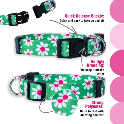 Miniatura 4 de Native Pup Collar de flores para perro, ajustable, pequeño, mediano y grande, linda chica para verano, primavera, bonito accesorio esencial