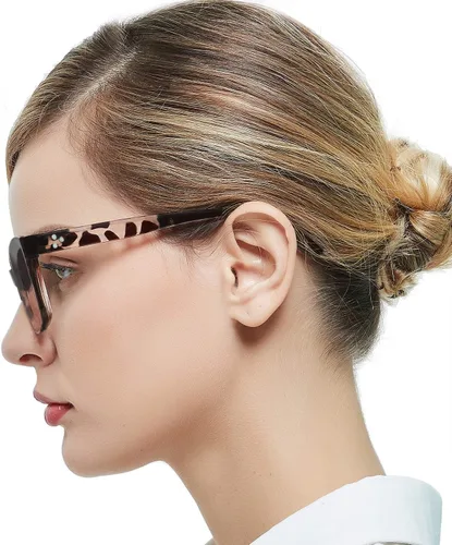 Miniatura 4 de MARE AZZURO Gafas de lectura para mujeres, lector elegante, lentes duraderos 0 1.0 1.25 1.5 1.75 2.0 2.25 2.5 2.75 3.0 3.5 4.0 5.0 6.0 (Demi, 200)