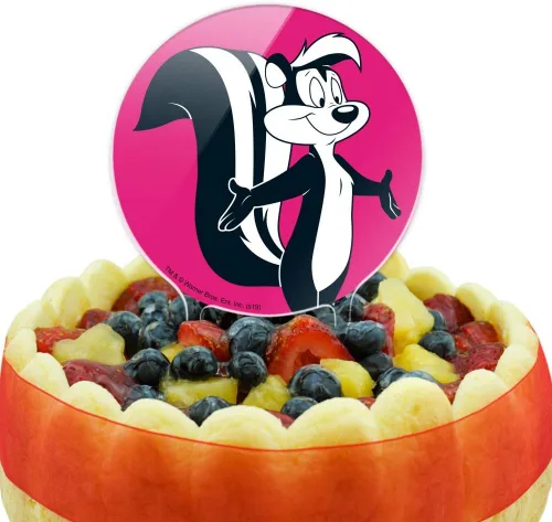 Miniatura 5 de Decoración acrílica para tartas de Looney Tunes, Pepe Le Pew, decoración de fiesta para boda, aniversario, cumpleaños, graduación