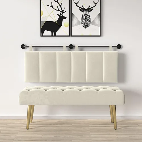 Miniatura 4 de BSHOMGI Cabecera, Cabeceras Tamaño Queen Montadas en Pared Cabecera de Cama con Cabeceras Solamente Altura Ajustable Beige Cabeceras para Dormitorio