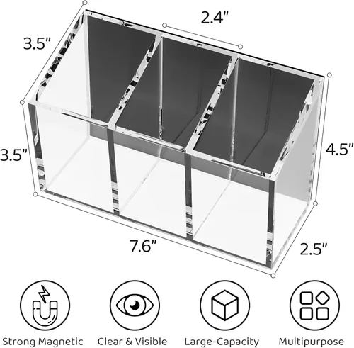 Miniatura 7 de Organizador de paquetes de bebidas, organizador magnético de paquetes de agua para refrigerador, contenedor acrílico premium para mezclas de bebidas