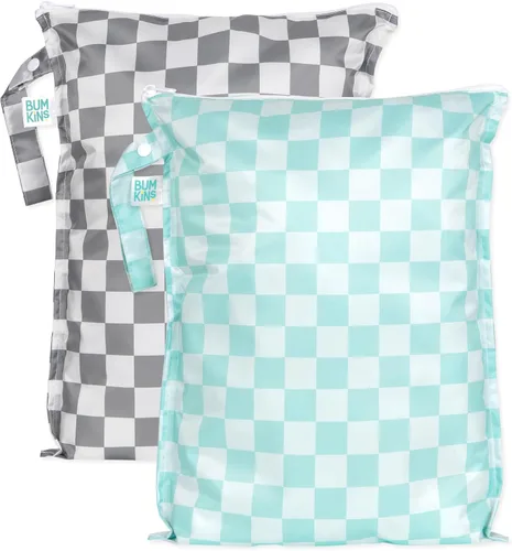 Miniatura 18 de Bumkins - Bolsa húmeda impermeable más grande - Para bebé, viajes, traje de baño, pañales de tela, piezas de bomba, piscina, gimnasio, artículos
