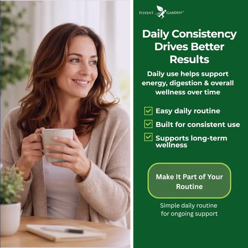 Miniatura 8 de Potent Garden Suplemento orgánico de superalimentos, frutas y verduras rico en vitaminas y antioxidantes con alfalfa, raíz de remolacha y cereza