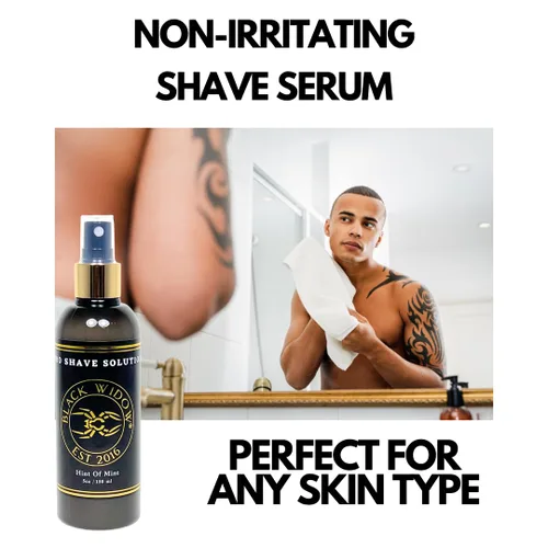 Miniatura 3 de Black Widow Pro Shave Solution – Loción en aerosol para afeitar sin desorden con un toque de menta, loción de afeitar hidratante para hombres