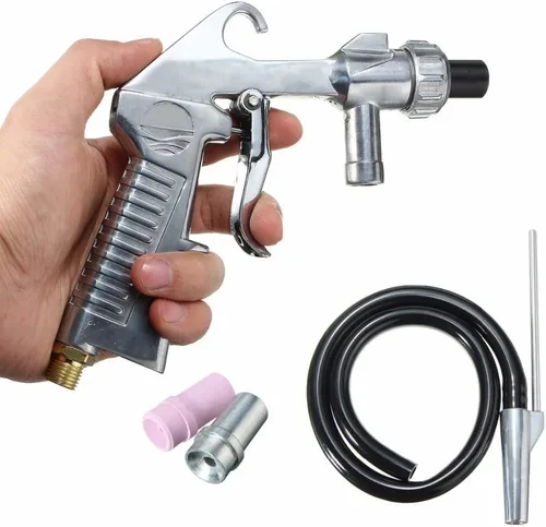 Miniatura 7 de Kit de pistola de chorro de arena Jewboer para gabinete de chorro de arena con boquillas de manguera y punta