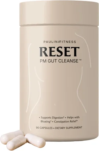 Paulina FITNESS Restablecer ayuda digestiva durante la noche, alivio de la hinchazón y suplemento de salud intestinal | Desintoxicación natural y