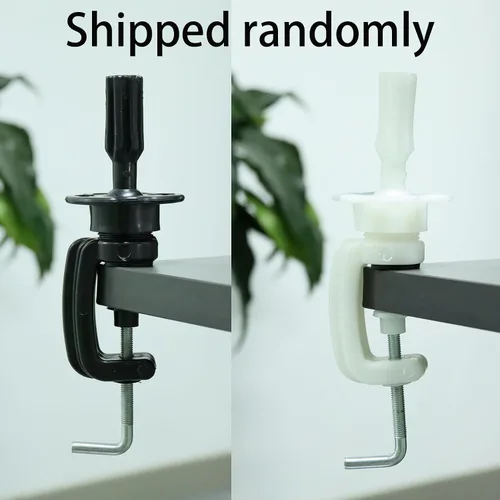 Miniatura 3 de EERYA Soporte para cabeza de maniquí de peluca, cabeza de maniquí de cosmetología, soporte de sujeción estándar, soportes de abrazadera, negro