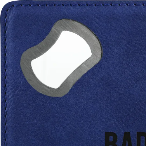 Miniatura 2 de Pavilion Gift Company Badass Dad - Posavasos de acero inoxidable para abrebotellas de 4 x 4 pulgadas y 4 pulgadas, 4 pulgadas, color azul