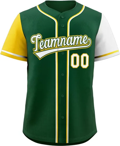 Miniatura 45 de Camisetas de béisbol personalizadas con botones de manga corta, número de nombre cosido personalizado / impreso para adultos y jóvenes