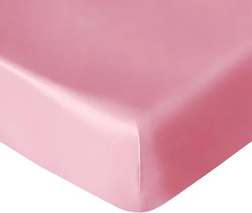 Miniatura 12 de NTBAY Sábana bajera ajustable de satén de seda, súper suave y sedosa de 28 x 52 pulgadas, para colchones estándar de cuna y de niños pequeños, Negro