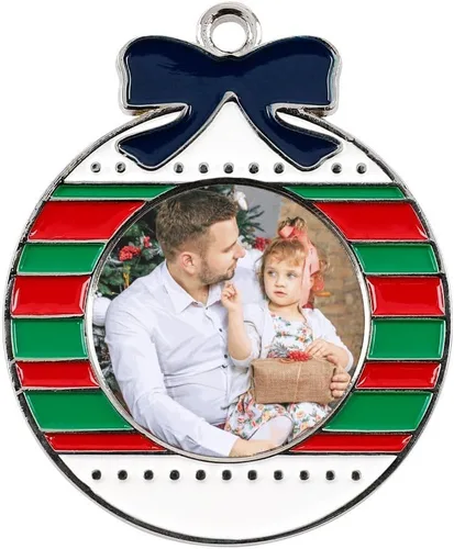 Miniatura 8 de Adornos personalizados de Navidad con foto/nombre, adornos personalizados de Navidad 2024, impresión de doble cara para árbol de Navidad, hogar