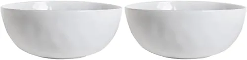 Miniatura 6 de Everyday White by Fitz and Floyd Organic Serve Bowl, 9 pulgadas, capacidad de 72 onzas líquidas, blanco