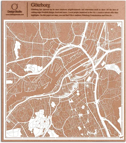 Miniatura 33 de O3 Design Studio Aberdeen - Mapa de papel cortado en papel blanco de 12 x 12 pulgadas