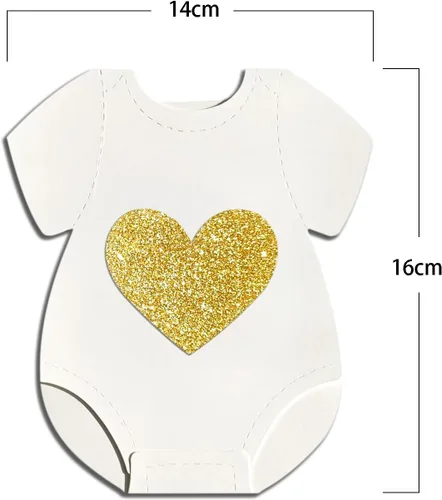 Miniatura 7 de Guirnalda de papel rosa para baby shower, de manga corta, body de tendedero para revelación de género, pancarta de cumpleaños, traje de bebé