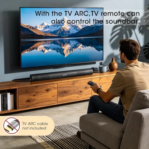 Miniatura 5 de BESTISAN Barra de sonido con graves mejorados: woofer doble más grande y puertos de graves duales, barra de sonido para Smart TV, barra de sonido