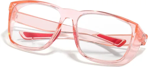 Gafas de seguridad antivaho con protección ocular, gafas de bloqueo de luz azul para mujeres y hombres Rosa