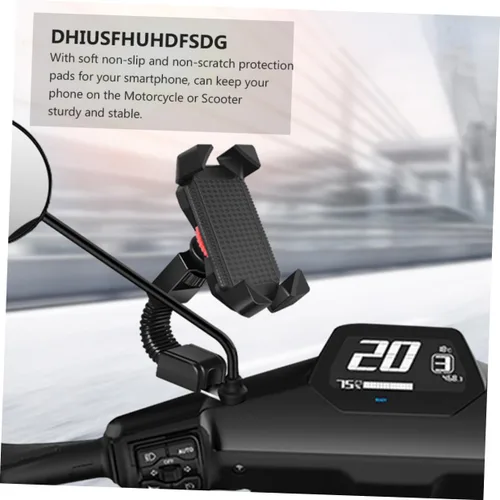 Miniatura 4 de Soporte giratorio para teléfono con espejo retrovisor para motocicleta, para navegación, smartphones compatibles sin diseño para conducción segura