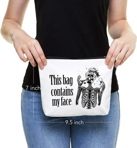 Miniatura 2 de Bolsa de cosméticos de maquillaje con cremallera podría ser maquillaje cosmético bolsa de viaje artículos de tocador Maquillaje Caso-Hoja